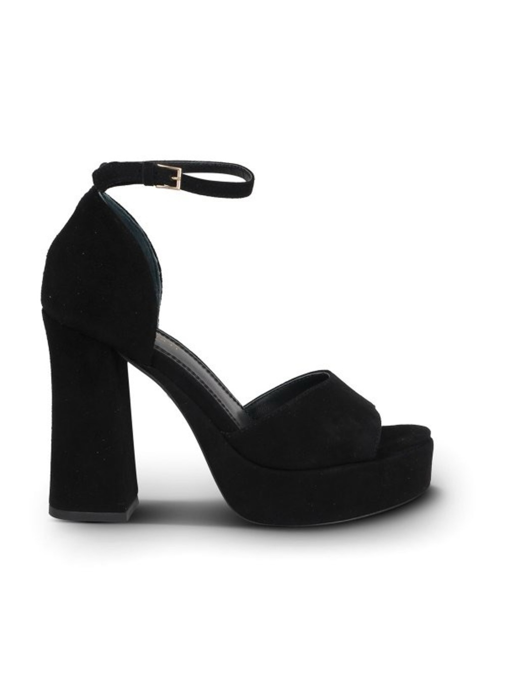 Tory Burch Black Suede Platform Block Heel Sandals, Size 11
